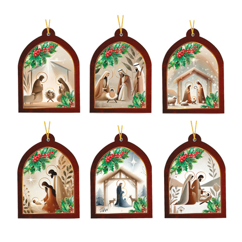 Set of 6 Christmas Tree Ornaments