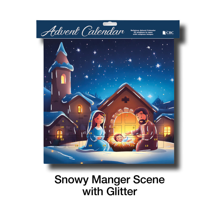 Snowy Manger Advent Calendar