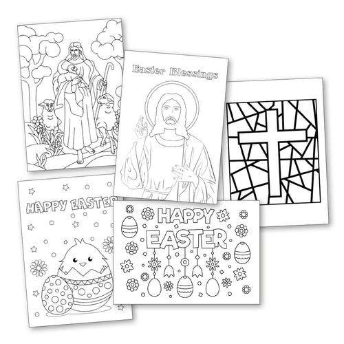 Kids Easter Colouring Cards
