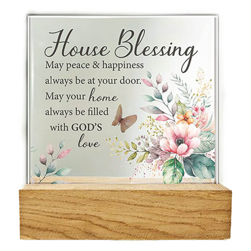 House Blessing - Standing Glass Plaque