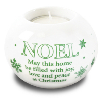 Christmas Candle Holder- Noel