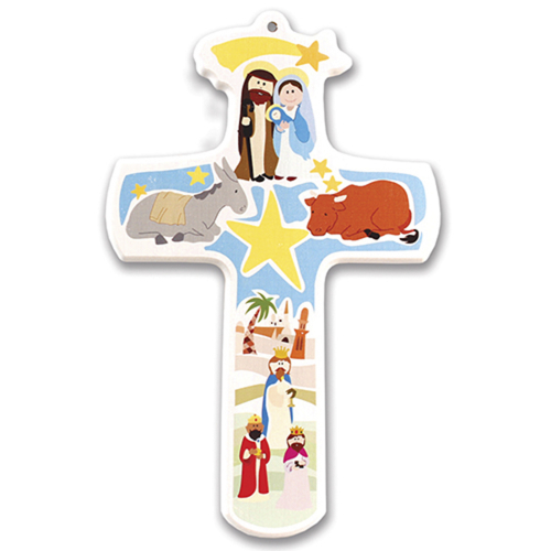 Large Children's Nativity Cross