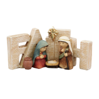 FAITH Resin Nativity Figurine