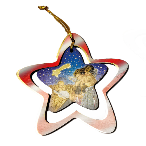Wooden Star Ornament (3)
