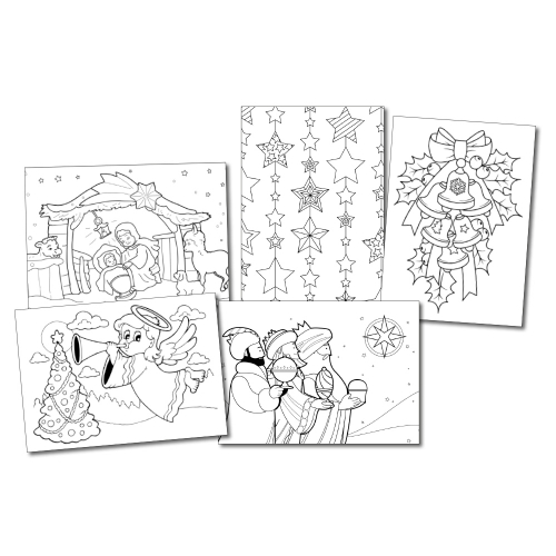 Christmas Colouring Cards 2023